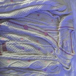 Taylor Swift Cream and Pink Cardigan